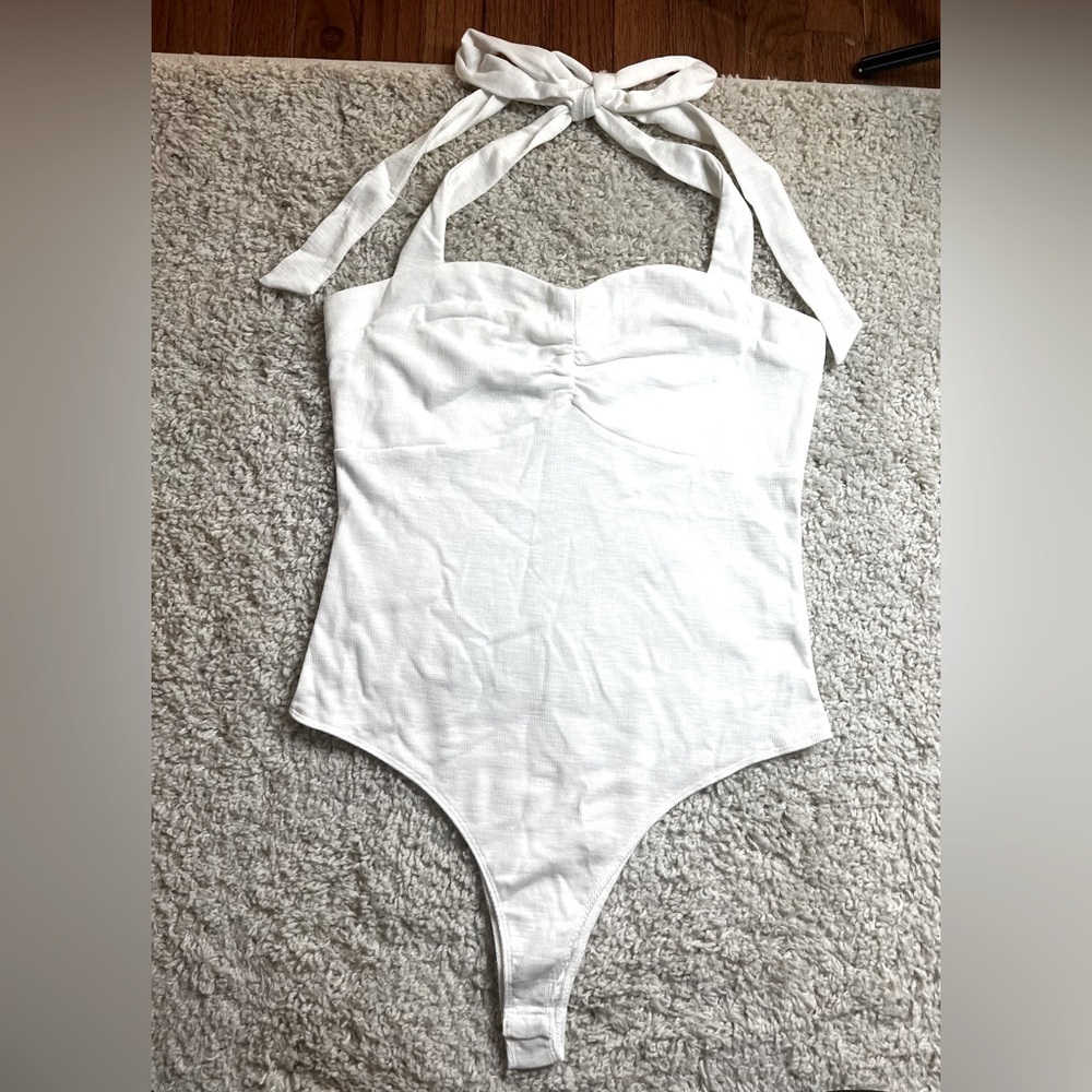 WOMENS HEYSON BODYSUIT SIZE LARGE WHITE